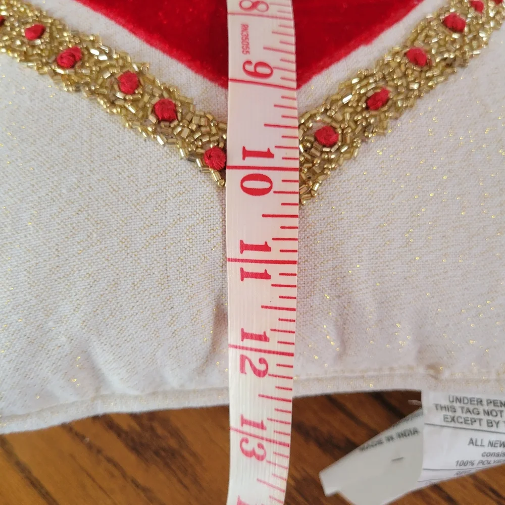 NWT Bella Lux Pillow ~ Embellished Beaded Heart ~ Valentine's Day ~ Ring Bearer